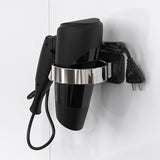Punch-free Hairdryer Storage Rack Wall Mounted Hair Dryer Holder Shelf for Home Bathroom Dressing Room