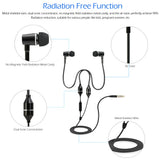 Headphones wired 3.5mm in-ear headphones noise-canceling in-line control with microphone black for smartphones computers