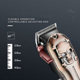 Kemei Hair Trimmer KM-2618 Rechargeable Hair Clipper Haircut Machine oil Head Clipper Carving Line White Pushing LCD