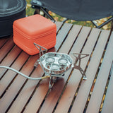 5800W Big Power Backpacking Stove with Piezo Ignition Portable Folding Camping Gas Stove Furnace for Outdoor Cooking Barbecue