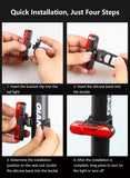 LED USB Rechargeable Bike Bicycle Cycling Tail Rear Light Safety Warning Bicycle Lights Bicycle Accessories