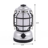 LED Solar Barn Lantern Lamp Portable Outdoor Camping Tent Light USB Rechargeable Classic Kerosene Lamp Home Emergency Hand Light