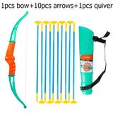 Child Boy Shooting Simulation Bow and Arrow Set Toy Parent-child Interaction Outdoor Role Playing Birthday Gift Archery Toy