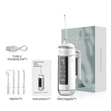 Intelligent Oral Irrigator Rrechargeable Water Flosser Dental Water Jet 180ML 6 Modes Water Tank Waterproof Dental Teeth Cleaner