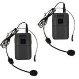 2pcs Wireless Microphone Clip Lapel Microphones Portable Lapel Clip VHF Microphone With USB Cable And Transmitter