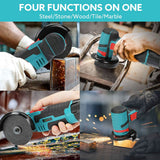 12V Mini Brushless Electric Angle Grinder Cordless Polishing Grinding Machine Diamond Cutting Electric DIY Power Tools