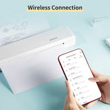 Poooli A4 Printer Paper File Document Word PDF Excel Printer Direct Thermal Transfer Printer Mobile Wireless Connection Printer