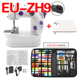 Sewing Machine Mini Portable Household Night Light Foot Pedal Straight Line Hand Table Two Thread Kit Electric To Sew Lock Stitc