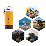 10 Liters Large Capacity Inflatable Shower Bag with Foot Pump Portable Bath Water Bag Outdoor Travel Camping Beach Car Wash Tool