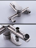 Wall Mount Cold Hot Water Mixer 304 Stainless Steel Triple Valve Nozzle Tap Bathtub Faucet Bathroom Shower Faucet
