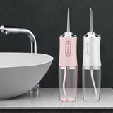 Electric Oral Irrigator Dental Water Flosser Portable 3 Modes 350ml Water Tank Waterproof USB Rechargeable Dental Teeth Cleaner
