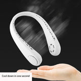 Summer Air Cooling Neck Fan Leafless Hanging Neck Fan Bladeless Ventilator USB Rechargeable Neckband Fans Air Cooler
