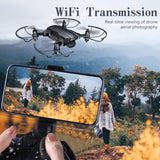 Mini Drone 4K 1080P HD Dual Cameras WiFi Fpv Air Pressure Altitude Hold Black And Gray Foldable Quadcopter with Camera RC Dron