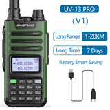 New Baofeng UV-13 PRO Walkie Talkie Long Range Transreceiver Dual Band With Type-C Charger Upgrade UV-10R Ham Two Way Radio