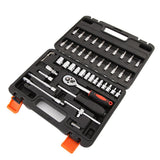 46pcs Car Bicycle Repair Tools Socket Ratchet Wrench Set Head Ratchet Pawl Socket Spanner Screwdriver Metalworking Tool Kit