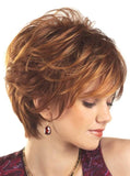 Wig women's short hair wig fluffy high temperature silk chemical fiber headgear