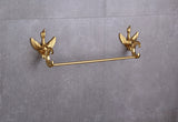 Free shipping gold finish bathroom crystal single towel bar New