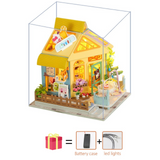 Sakura Tree Pink Diy DollHouse Wooden Miniature Furniture Doll House maison Model Building Kits casa Toy For Kids Girl Xmas Gift