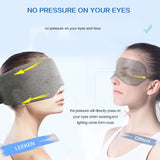 Unisex Cotton Blackout Eye Mask Oversized Eyeshade Adjustable Sleeping Blindfold 68UD