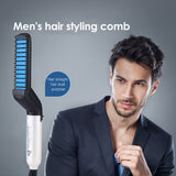 Multifunctional Hair Comb Brush Quick Beard Straightener Curling Curler Show Cap Men Beauty Hair Styling Tool Droshipping