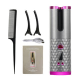 Cordless Automatic Rotating Hair Curler USB Rechargeable Curling Iron LCD Display Temperature Adjustable Hair Curler RollersTool