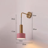 Nordic wall lamp American style iron art bedroom bedside lamp modern simple living room wall lamploft wall lamp  creative mirror