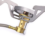 Adjustable Outdoor Gas Stove Camping Gas Burner Folding Stove Hiking Portable Foldable Stoves With Anti-Slip Serration