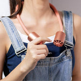 Portable Neck Fan Cooling Hanging Neck Fan USB Rechargeable Fan for Sports Outdoor Travel Adjustable Wind 3 Speed