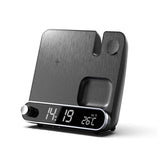 Wireless Charger Multifunctional Led Digital Clock 15w Fast Charging Dock Station For Phone Watch Headphone