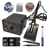 110V Adjustable Temperature Electric Soldering Iron 60W Anti-Static Temperature Control Welding Station