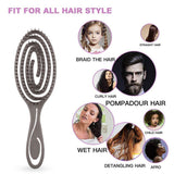 Curved Mosquito Coil Style Hair Massage Comb Air-cushion Comb Beauty Tool Sealed Bag Big Curved Comb