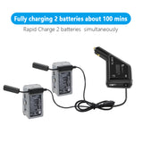 Air 2S Car Charger 3-in-1 Dual Battery Remote Charger with USB Port for DJI Air 2S Drone Accessories