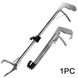 Stainless Steel Durable Self Locking Snake Tong Professional Tool Reptile Grabber Outside Protective Wide Jaw Foldable Catcher
