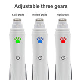 Dog Nail Grinder Pet Nail Clipper USB Electric Painless Cats Dogs Paws Grooming Trimmer With LED Light 3-Speed Low Noise