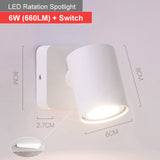 New LED Wall Lamps 90° Folding 350° Rotation 6W Soft Lights Make a Good Reading Environment For You Suitable For Various Scenes