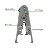 Network Cable Tester Kit Network Wire Strippers&amp;Cable Tester&amp;Stripping Wire Cutter&amp;Modular Plug with Storage Pouch