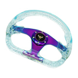 D Shaped 13 inch Auto Acrylic Steering Wheel Drifting Steering Wheel Parts