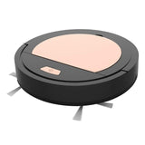 Smart Robot Vacuum Cleaner Strong Suction USB Charging Cleaning Hard Floor and Carpet Smart Sweeper Black