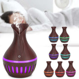 Portable Air Humidifier Hollow Out Wood Grain USB Plug In Air Diffuser Desktop Mini Mist Maker Water Sprayer Home Decorations