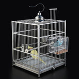 Acrylic Bird Feeder Hanging Seed Tray Box Parrot Perch Stand Cage Feeding Tools Dropship