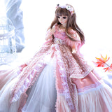 1/3 BJD Doll 60CM 18 Ball Jointed Dolls With Outfits Palace Maxi Dress Wig Shoes Makeup Toys Gifts For Girls Collection