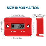 2 Pieces Inductive Hour Meter For Gas Engine Lawn Mower Dirt Bike Motorcycle Motocross Snowmobile Marine