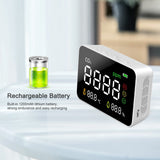 Air Quality Monitor Digital CO2 Detector 3 in 1 Temperature Humidity CO2 Tester Carbon Dioxide Meter Desktop Wall Mounted