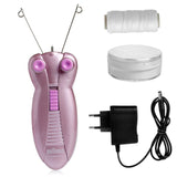 Electric Body Face Facial Hair Remover Defeatherer Cotton Thread Epilator Kit