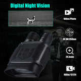 Digital Night Vision Binoculars with Camera Video Replay 400M Dark Viewing Distance Infrared Illuminators for Outdoor Camping