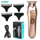 Professional Golden Electric Hair Clipper Hair Cut Maching Wireless Trimmer For Men  Clipper Machine Rechargeable Hair Barber
