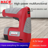 Professional Electric Stapler 4.2V Lithium-ion Cordless Heavy Duty Nail Gun Staple Gun Nailer Furniture Tool Wood Frame Stapler