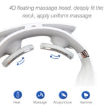 Neck Massager Heat Micro Electric Massager Shoulder Pain Relief Relax Muscles 4 Heads Vibrator Heated Intelligent Massager