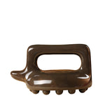 5A Natural Brown Bian-stone Multifunction Guasha Massage cone gua sha health care back massager dog free shipping