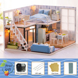 CUTEBEE DIY Dollhouse kit Wooden Doll House Miniature House Furniture Kit Toys for children Christmas Gift TD32